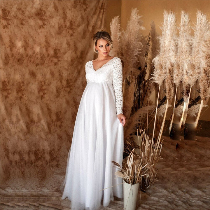 Stilla | Elegant Spids-maxikjole Til Gravide