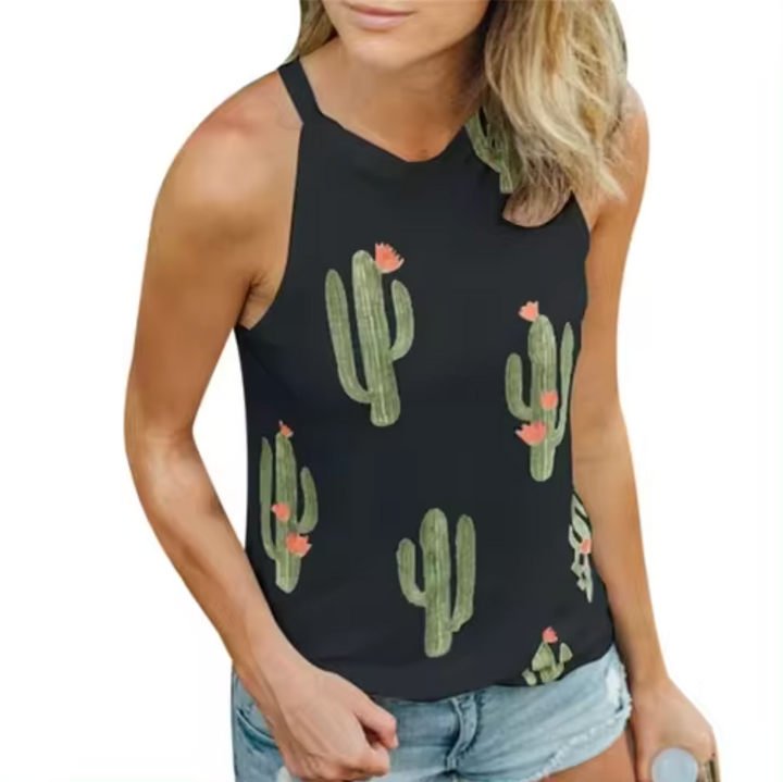 Stilla | Tanktop Med Kaktusprint