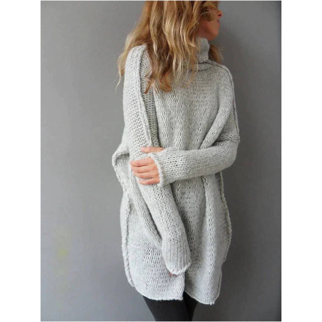 Stilla | Overdimensioneret Grå Pullover Premium
