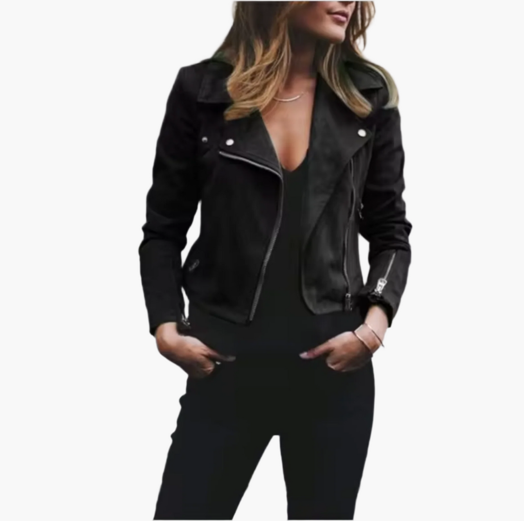 Stilla | Bikerjakke Kort Jakke til Fritid Og Hverdag - Moderner Streetstyle-Look