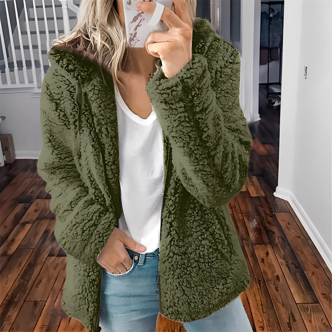 Stilla | Dame Hoodie Uldjakke til Varme