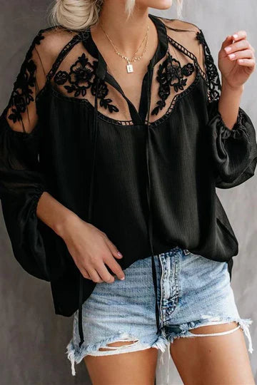 Stilla | Blonde Mesh Top Design