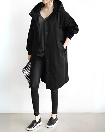 Stilla | Klassisk trenchcoat med hætte
