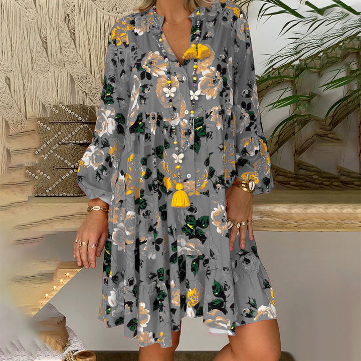 Stilla | Pop Kjole Med Blomstret Print
