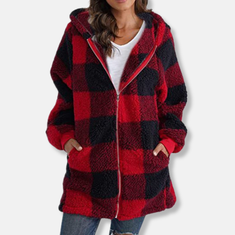 Stilla | Hoodie Oversized Fit Blødt strikkemateriale Lynlås Længere model Casual