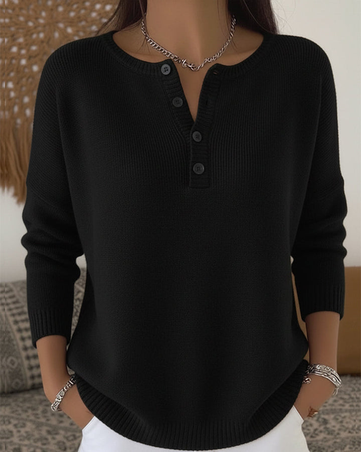 Stilla | Ensfarvet strikcardigan med knapper