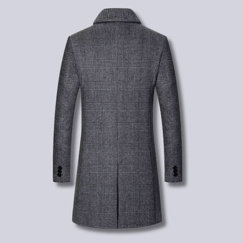 Stilla | Tjekket Uld-Trenchcoat