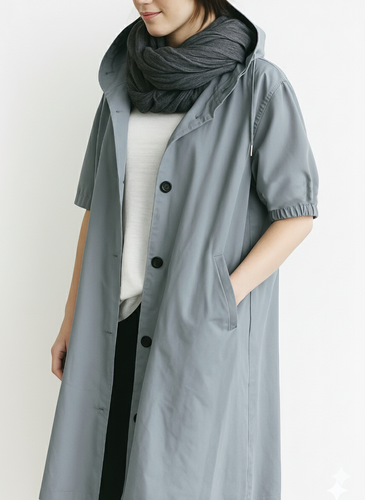 Stilla | Hætte-Trenchcoat