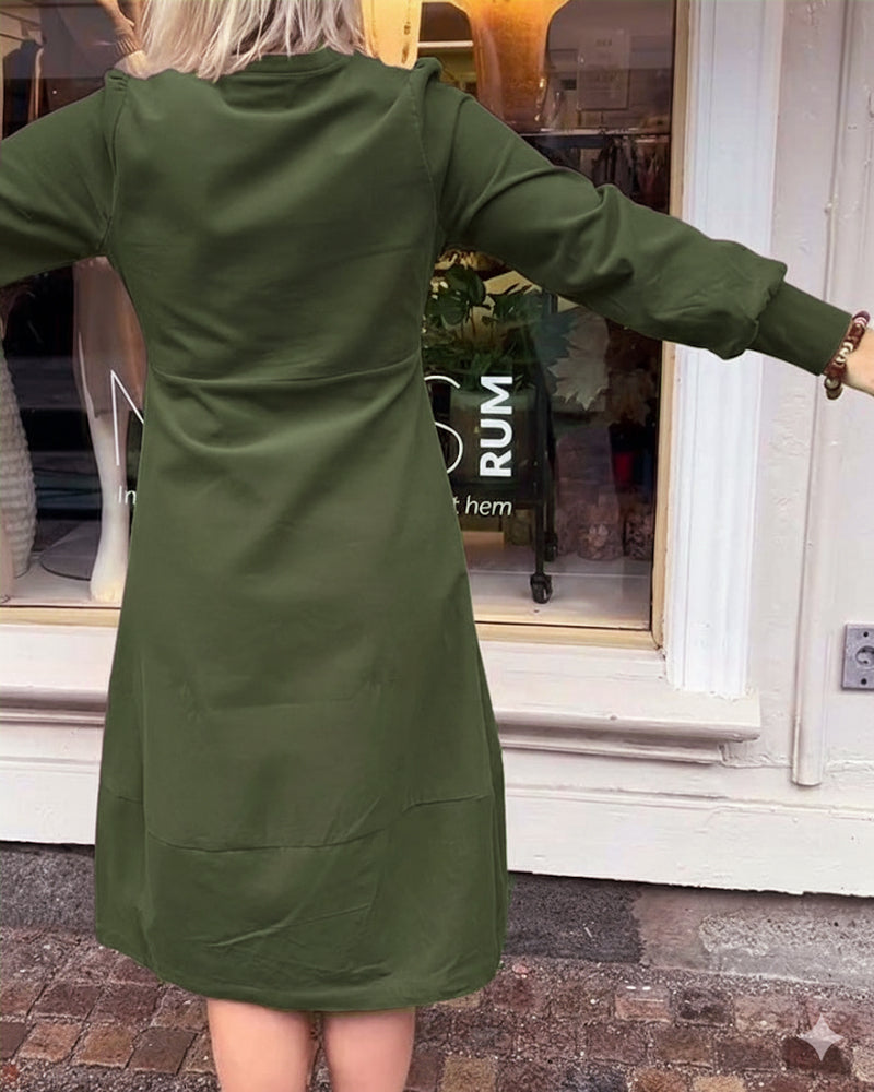 Stilla | Retro kjole med lange ærmer