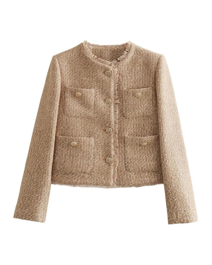 Stilla | Kort jakke blazer med gyldne knapper
