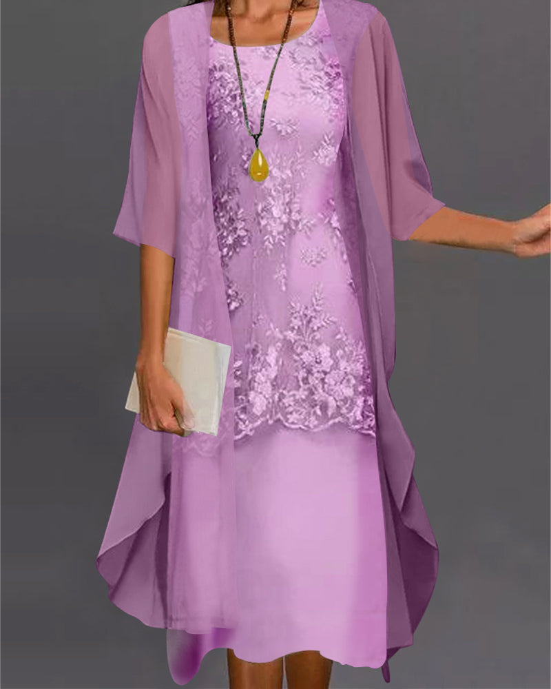 Stilla | Elegant chiffon kjole i to dele til kvinder