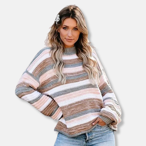 Stilla | Strikpullover Blød Strik Oversize Pas Rund Halssnit Lange Ærmer