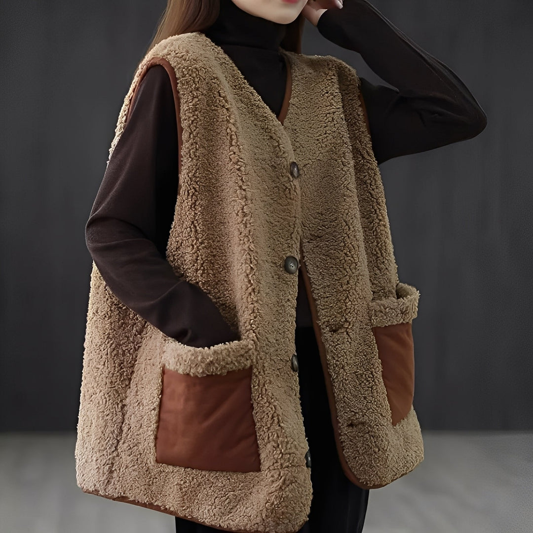 Stilla | Blød, Varm Damesvest med Lommer