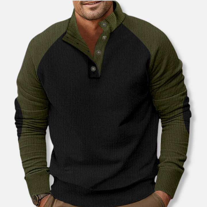Stilla | Bomuld Ståkrave Pullover Raglan Ærmer Rib Pullover