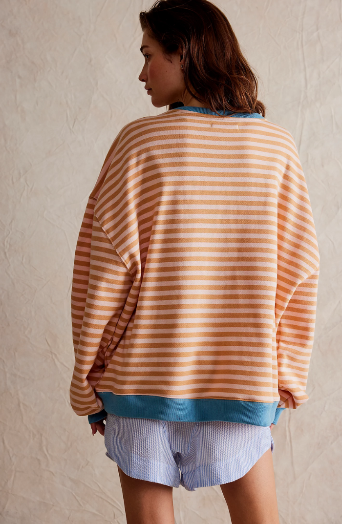Skovae | Stribet Plus Size Sweater