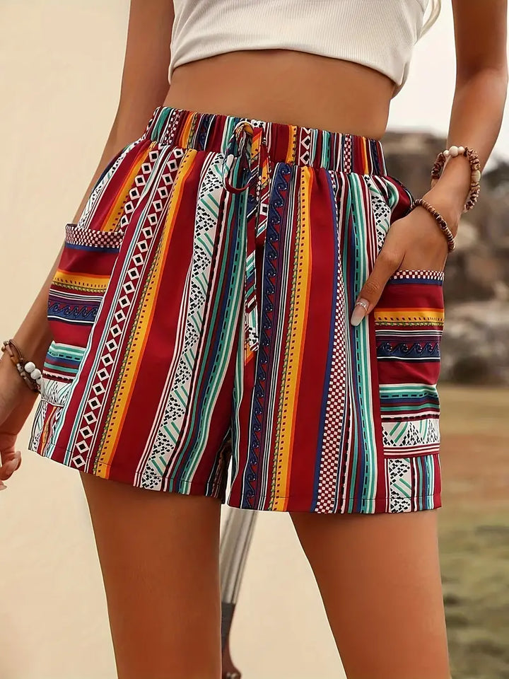 Stilla | Stribede Shorts Med Lomme Design