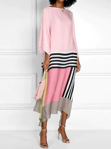 Stilla | Pink Stribet Kjole