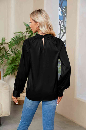 Stilla | Mock Neck Langærmet Top