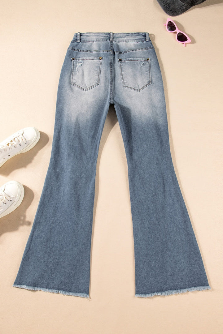 Stilla | Raw Hem Bootcut Jeans