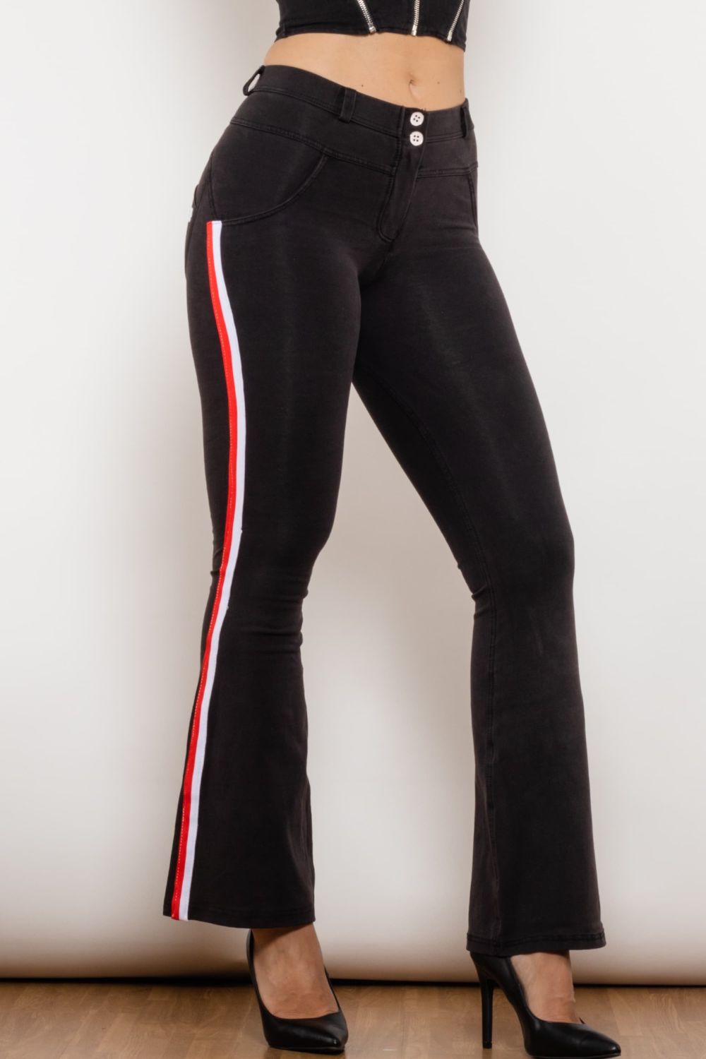 Stilla | Stripe Contrast Bootcut Jeans