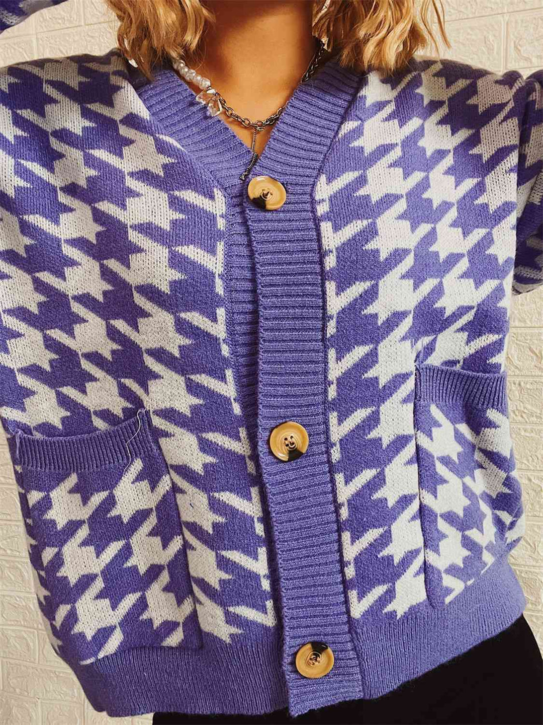 Stilla | Knap Front Cardigan Med Lommer
