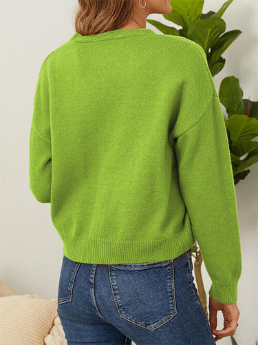 Stilla | Knap Front Dropped Shoulder Cardigan
