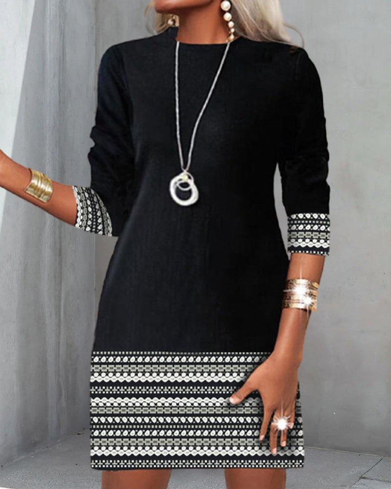 Stilla | Patchwork Print Kjole