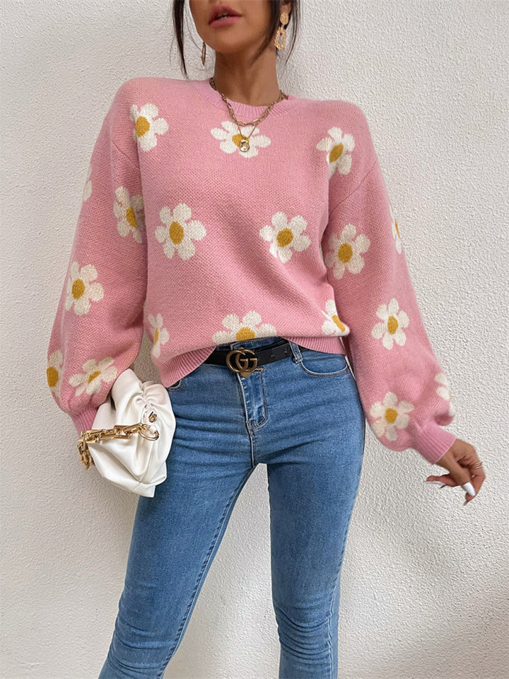 Stilla | Rund Hals Lantern Ærme Sweater