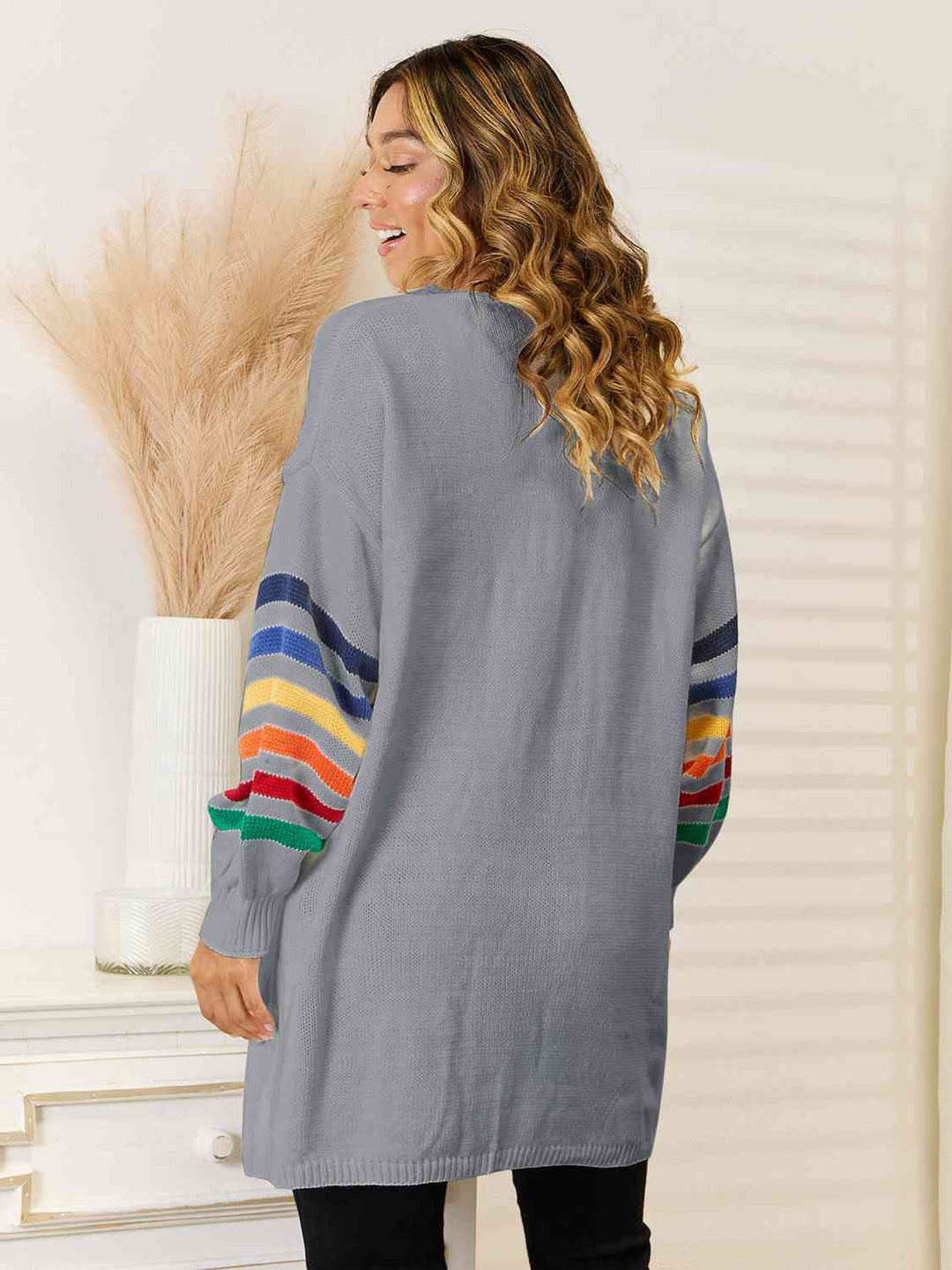 Stilla | Åben Front Sænket Skulder Cardigan