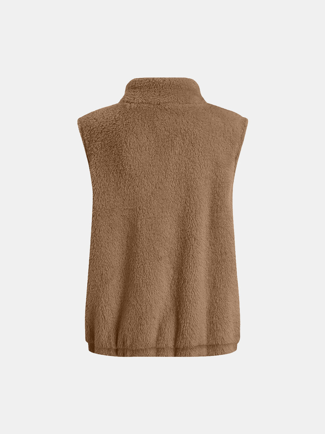 Stilla | Plush Vest Kapotte med Lynlås og Store Lommer