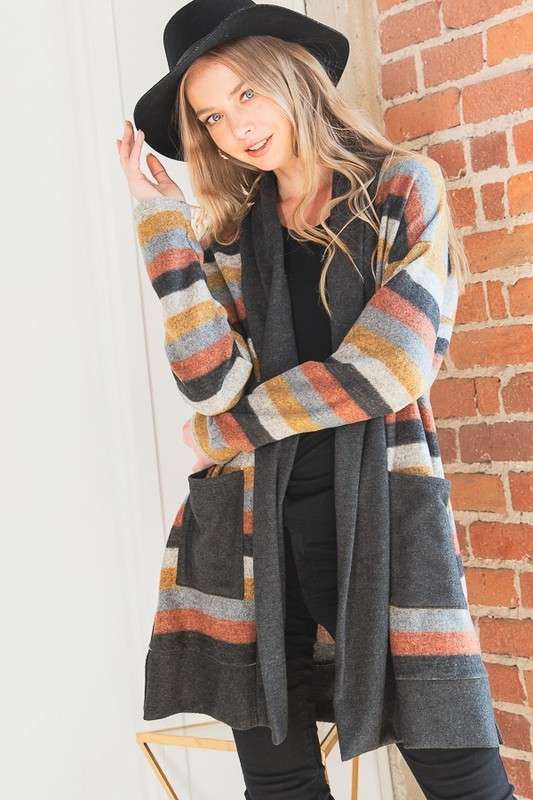 Stilla | Farvet Strikcardigan