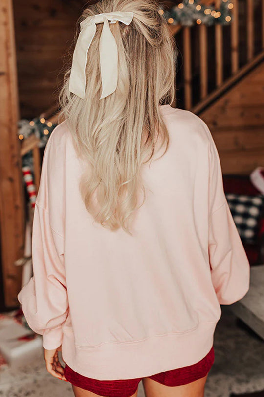 Stilla | Julemand Pailletter Løs Afslappet Sweatshirt