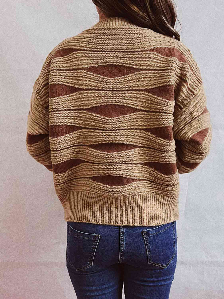 Stilla | Block Knap Front Cardigan