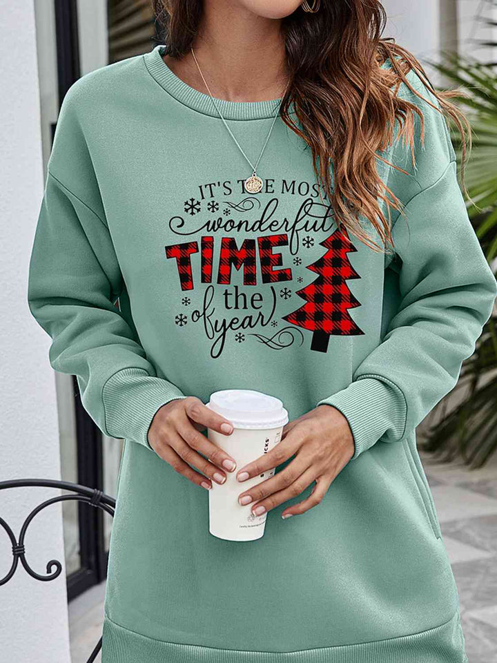 Stilla | Træ Grafik Drop Skulder Sweatshirt