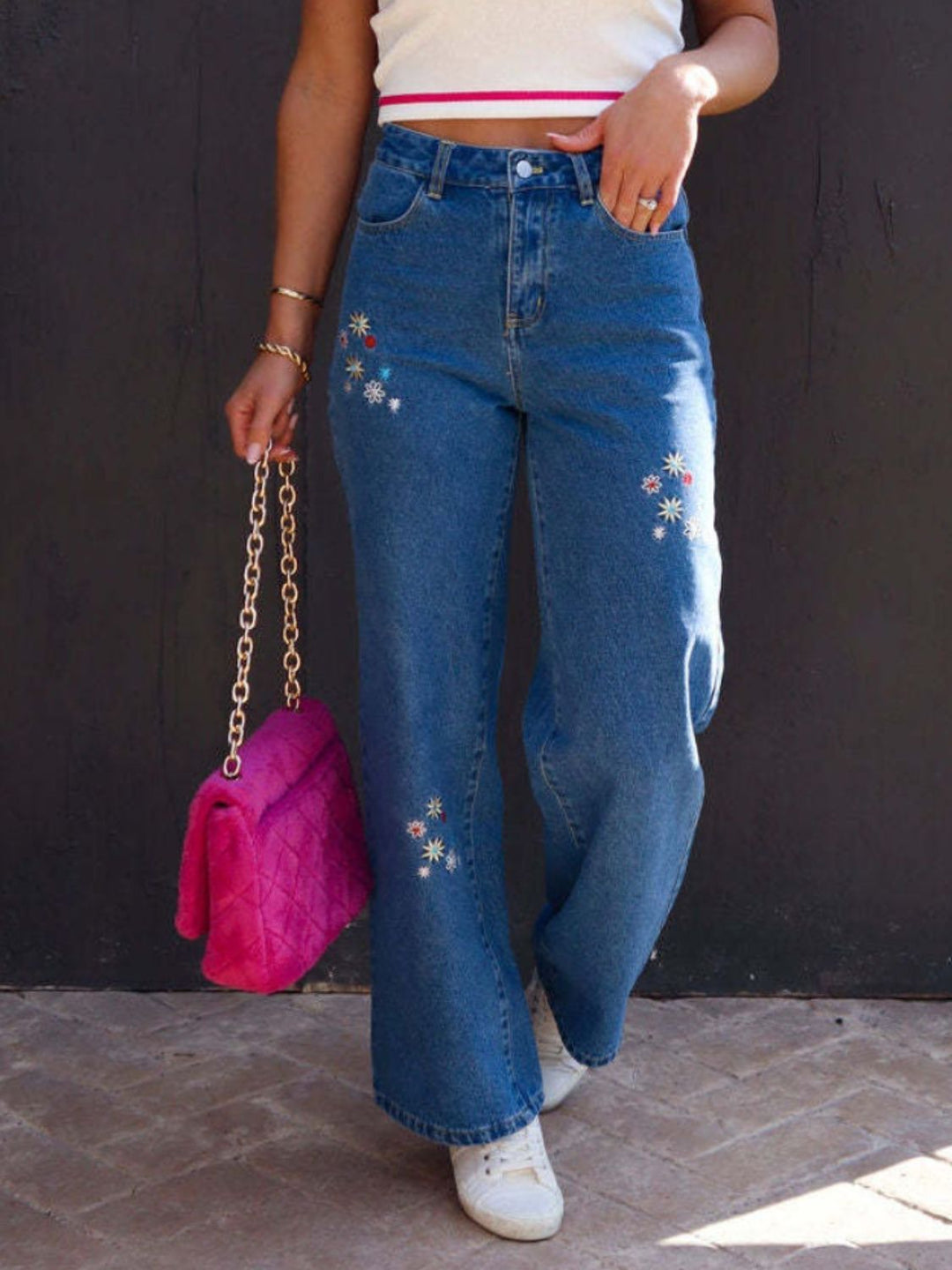 Stilla | Straight Jeans med Lommer