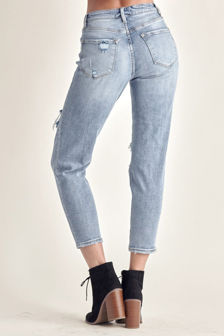 Stilla | Distressed Slim Cropped Jeans