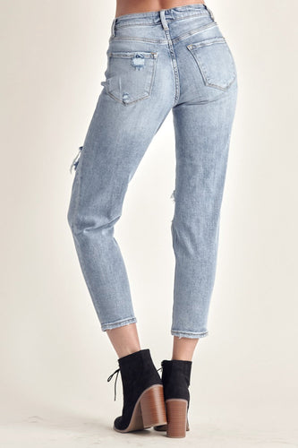 Stilla | Distressed Slim Cropped Jeans
