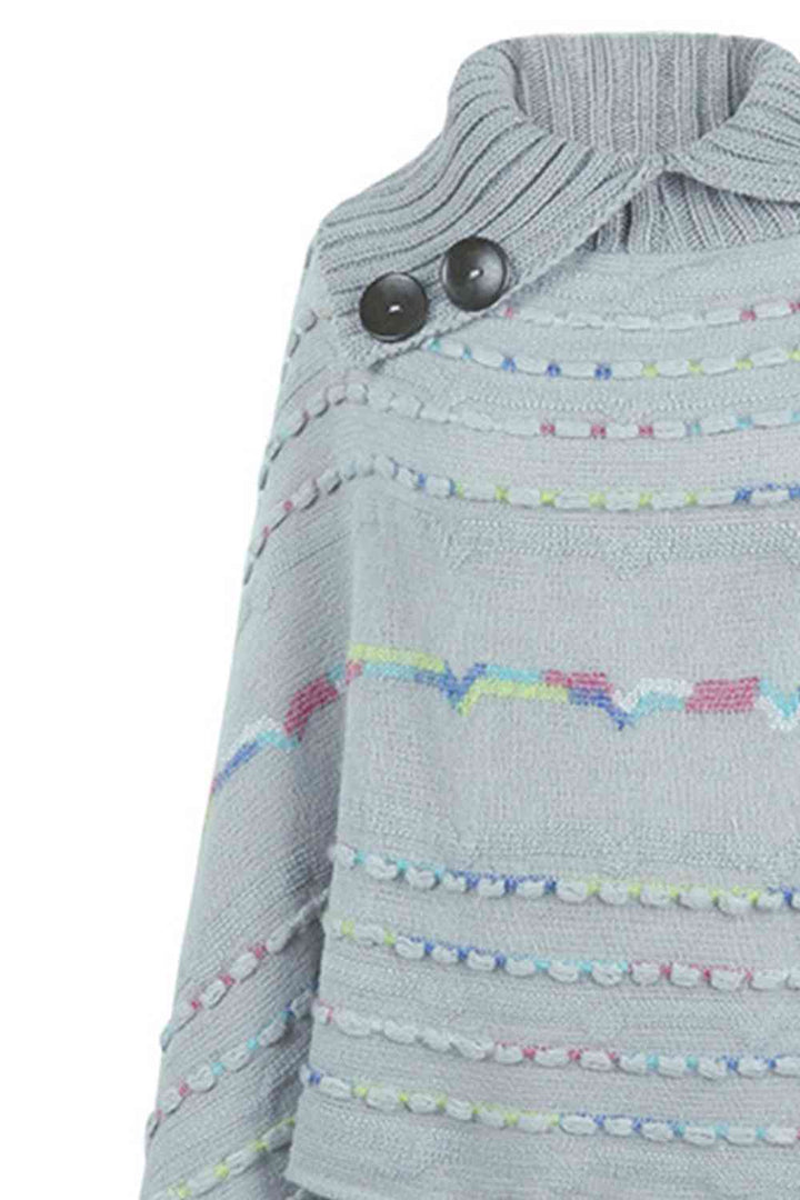 Stilla | Ærme Frynsedetalje Poncho