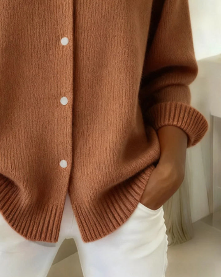 Stilla | Pullover med revers i ensfarvet