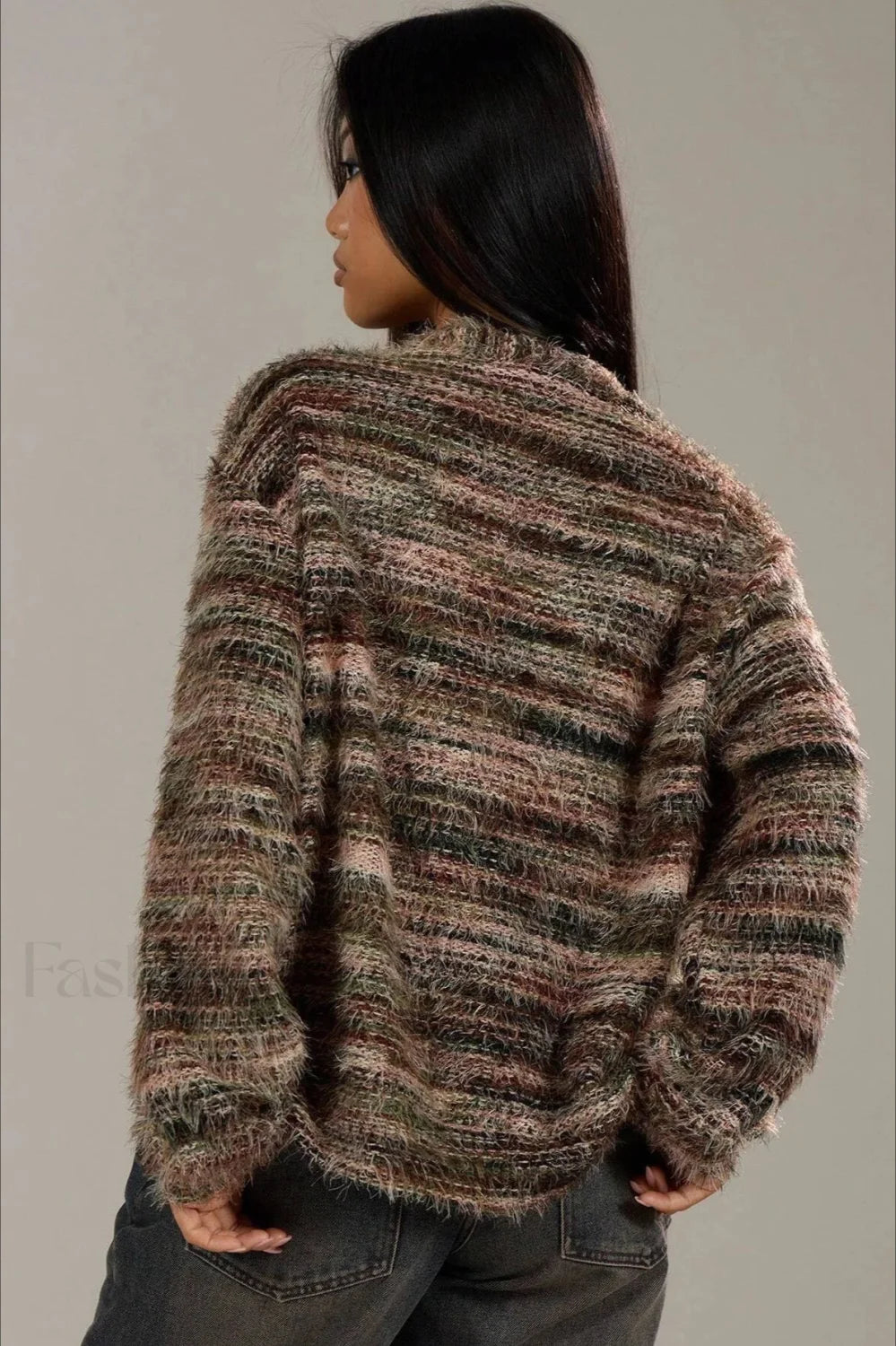 Stilla | Cozy Vintage Stribet Cardigan med V-Hals