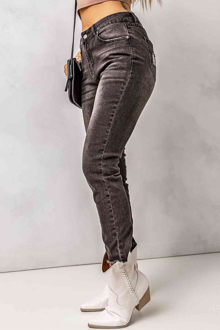 Stilla | Talje Raw Hem Skinny Jeans