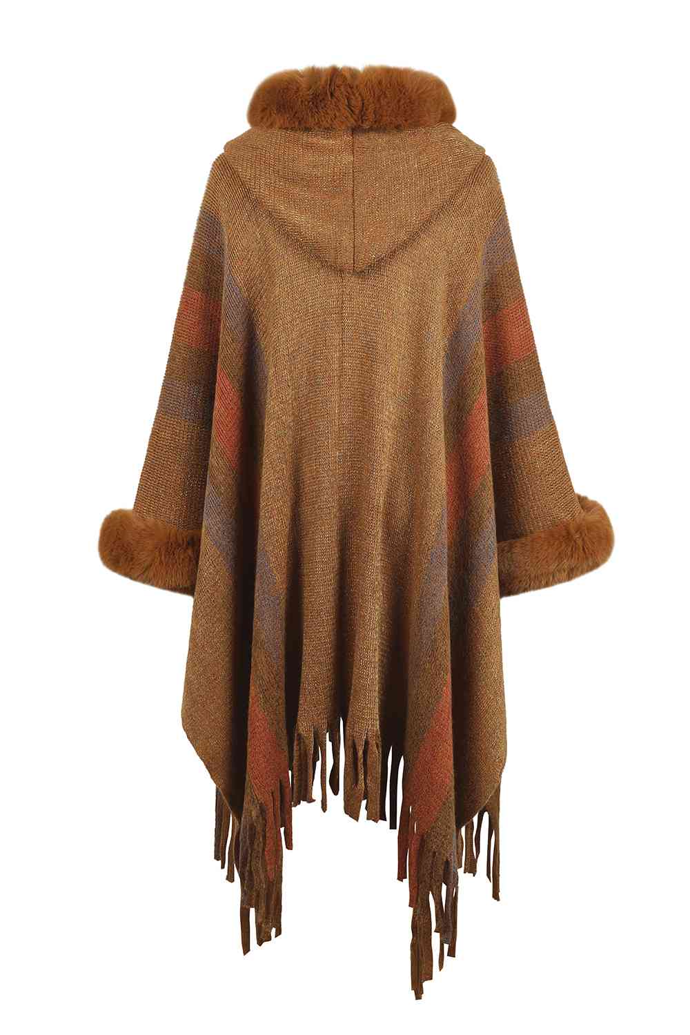 Stilla | Block Fringe Detail Poncho