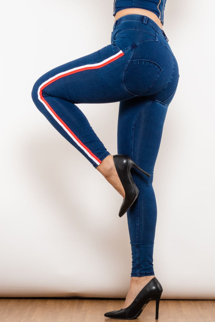 Stilla | Stripe Skinny Jeans