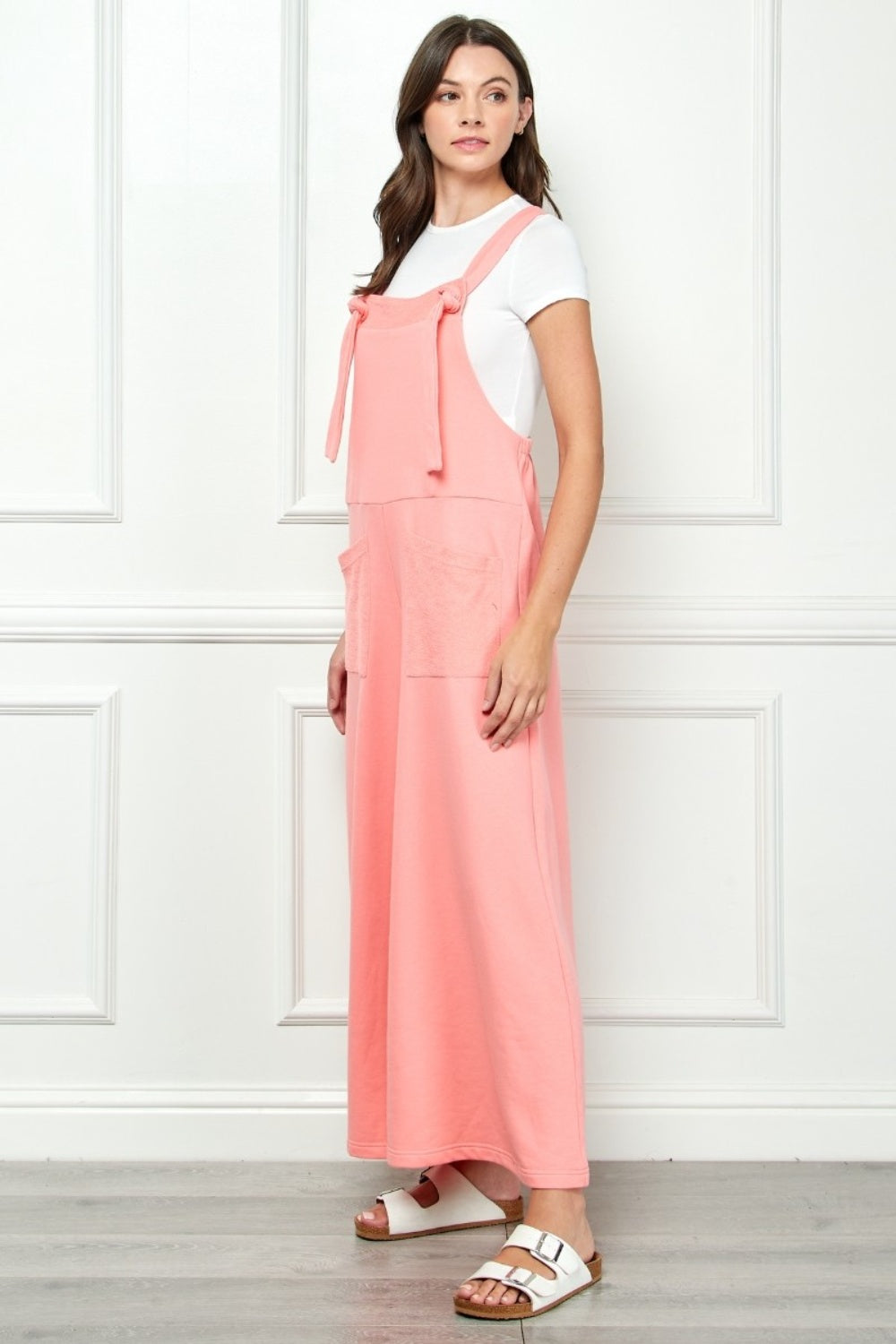 Stilla | Bred Strop Fransk Terry Overalls