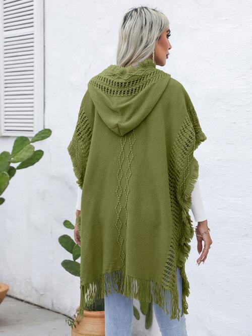 Stilla | Trim Knapperet Hætt Poncho
