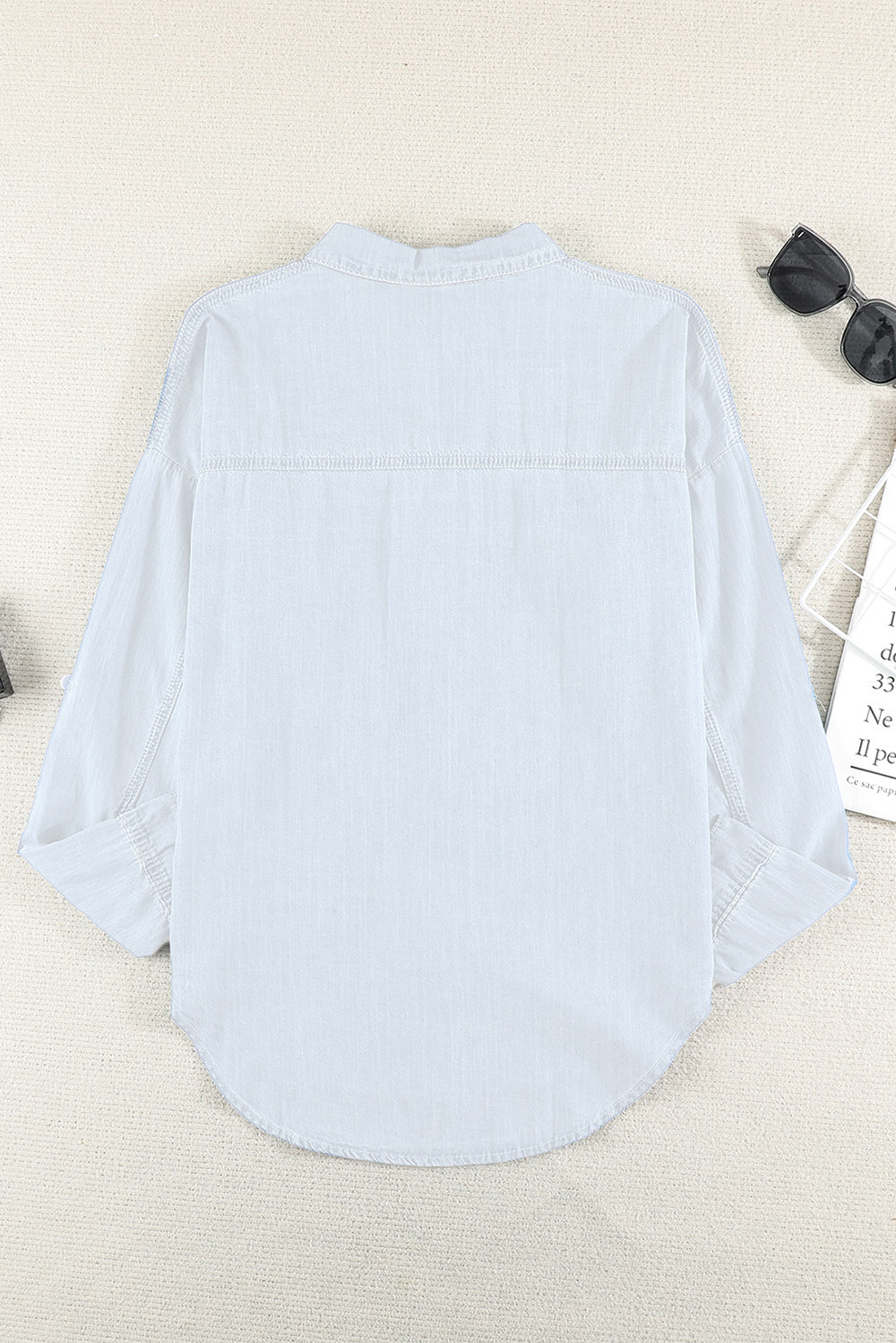 Stilla | Knap-lukket Langærmet Denim Skjorte