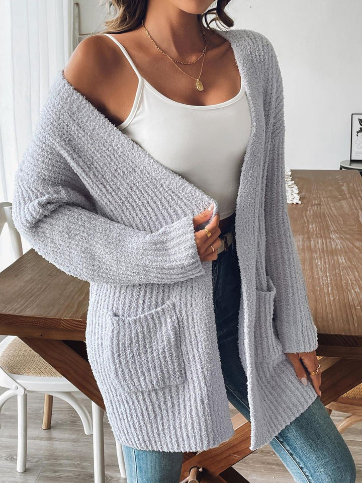 Stilla | Åben Strikjakke med Blødt Materiale til Behageligt Look