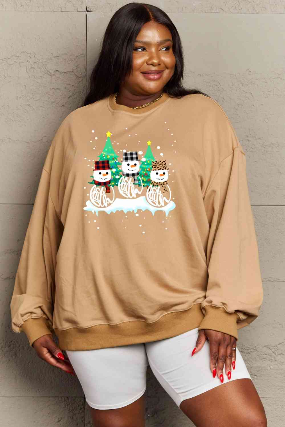 Stilla | Love Full Size Graphic Rund Hals Sweatshirt