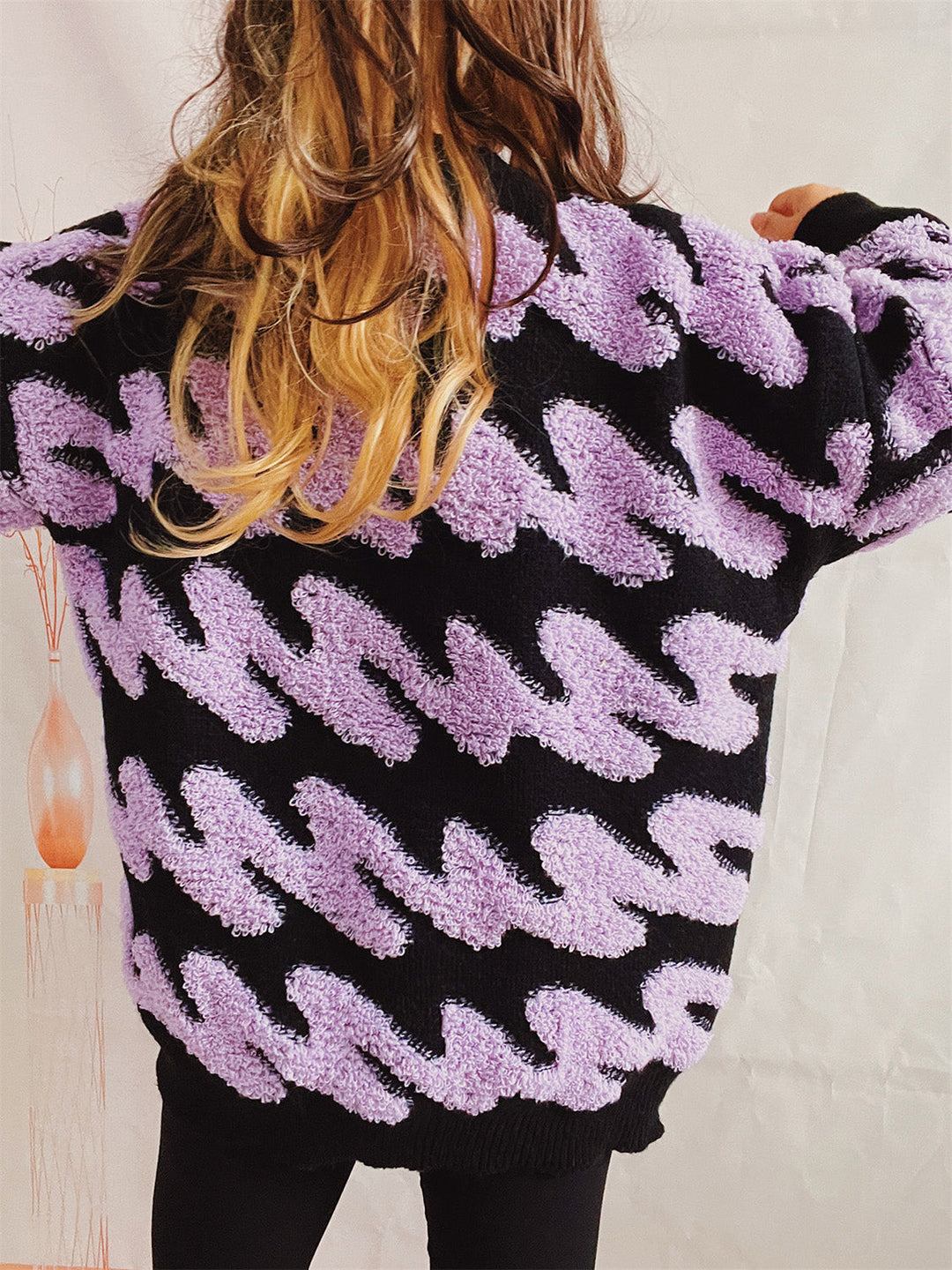Stilla | Stribet Droppet Skulder Sweater