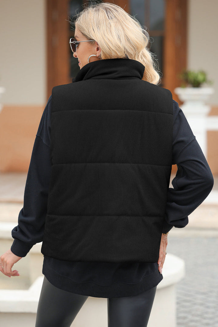 Stilla | Zip Up Turtleneck Vest Coat
